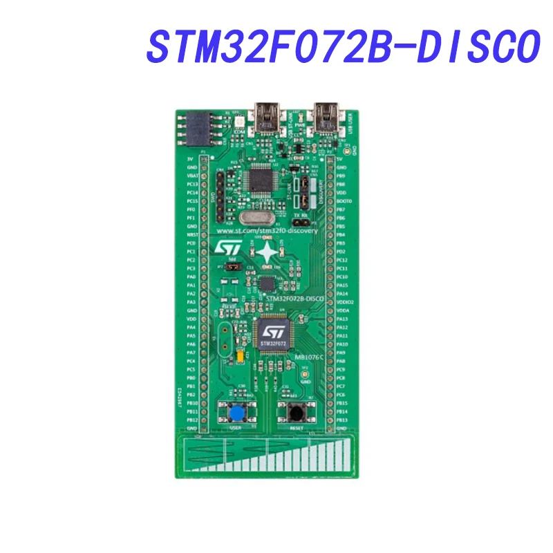 STM32F072B-DISCO набор для разработки, STM32F072RB MCU, on-board ST-LINK/V2, гироскоп St Mems, расширенная Контактная база
STM32F072B-DISCO набор для разработки, STM32F072RB MCU, on-board ST-LINK/V2, гироскоп St Mems, расширенная Контактная база