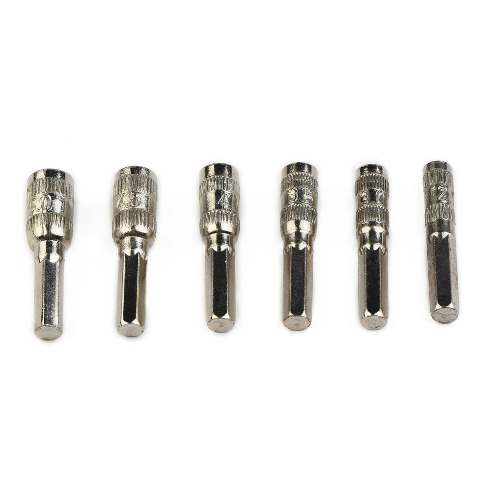 6 In 1 6 Points Hex Shank Socket 2.5/3/3.5/4/4.5/5mm H4 Nut Driver Hand Tool For Woodworking Socket Wrenches Tool Parts
6 In 1 6 Points Hex Shank Socket 2.5/3/3.5/4/4.5/5mm H4 Nut Driver Hand Tool For Woodworking Socket Wrenches Tool Parts