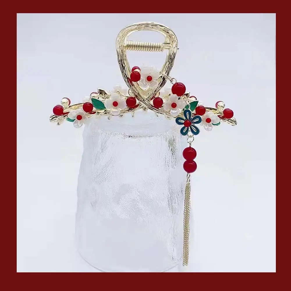 Tassel Hair Claw China Style Retro Drop Oil Flower Hair Clip Barrette Alloy Hairpin Ponytail Clip Crab Hanfu Accessories
Tassel Hair Claw China Style Retro Drop Oil Flower Hair Clip Barrette Alloy Hairpin Ponytail Clip Crab Hanfu Accessories