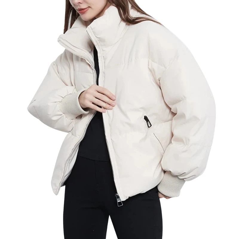 Y166 Women Winter Cropped Puffer Long Sleeve Stand Collar Full Zipper Oversized Drawstring Hem Short Warm Quilted Coat
Y166 Women Winter Cropped Puffer Long Sleeve Stand Collar Full Zipper Oversized Drawstring Hem Short Warm Quilted Coat