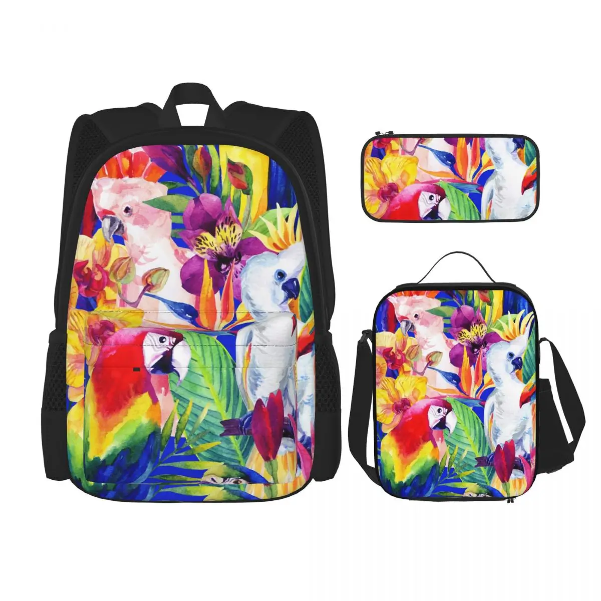 3 Pcs Set Children's Backpacks School Bag for Girls Schoolbags Lunchbox School Child With Pencil Case Parrots Tropical Flowers
3 Pcs Set Children's Backpacks School Bag for Girls Schoolbags Lunchbox School Child With Pencil Case Parrots Tropical Flowers