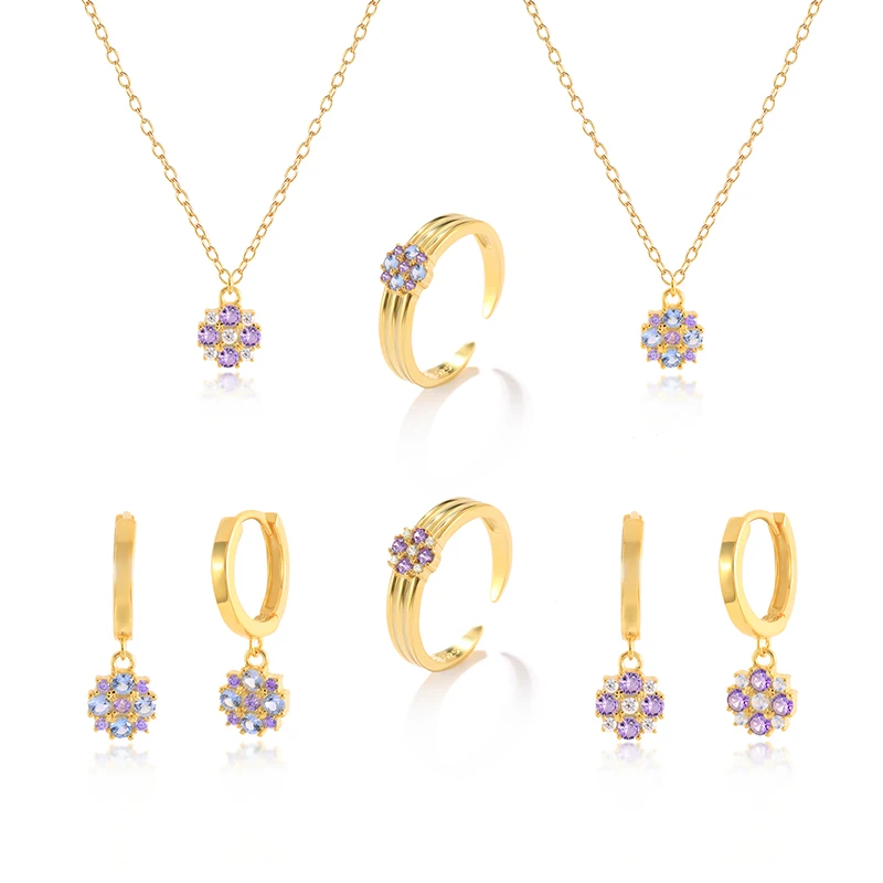 ROXI Purple Crystal Flowers Jewelry Pendant Necklace for Women 925 Sterling Silver Ins Gold Necklace Choker Ear Finger Jewelry
ROXI Purple Crystal Flowers Jewelry Pendant Necklace for Women 925 Sterling Silver Ins Gold Necklace Choker Ear Finger Jewelry