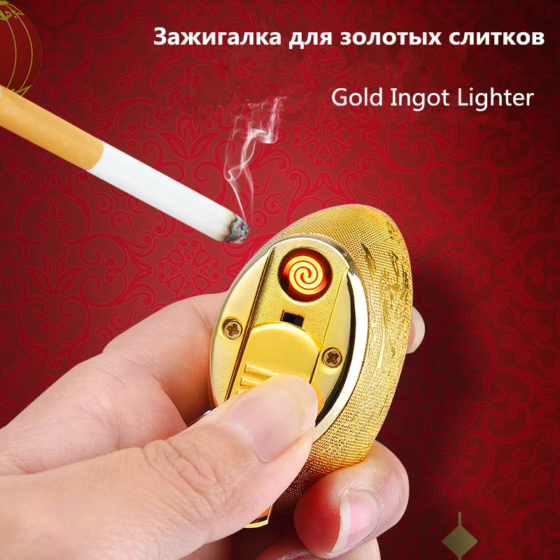 USB Lighter Gold Ingot Chinese Style Cigarette Electronique Pas Cher Accessories For Man Christmas Birthday Gift Smoking Gadget
USB Lighter Gold Ingot Chinese Style Cigarette Electronique Pas Cher Accessories For Man Christmas Birthday Gift Smoking Gadget