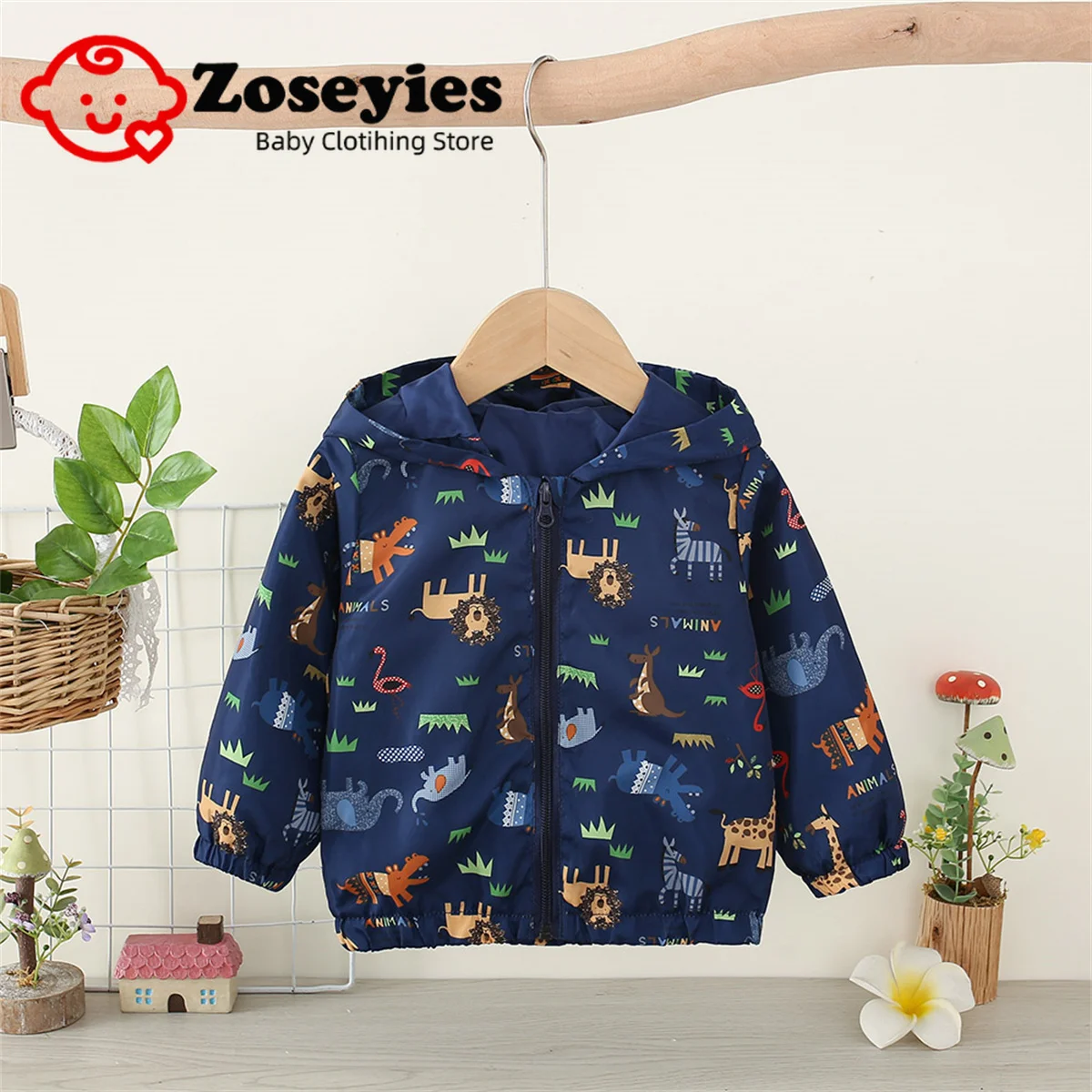 Spring And Autumn Boys' Jackets Cartoon Animal Print Zipper Hooded Casual Windproof Little Boys' Daily Coat
Spring And Autumn Boys' Jackets Cartoon Animal Print Zipper Hooded Casual Windproof Little Boys' Daily Coat