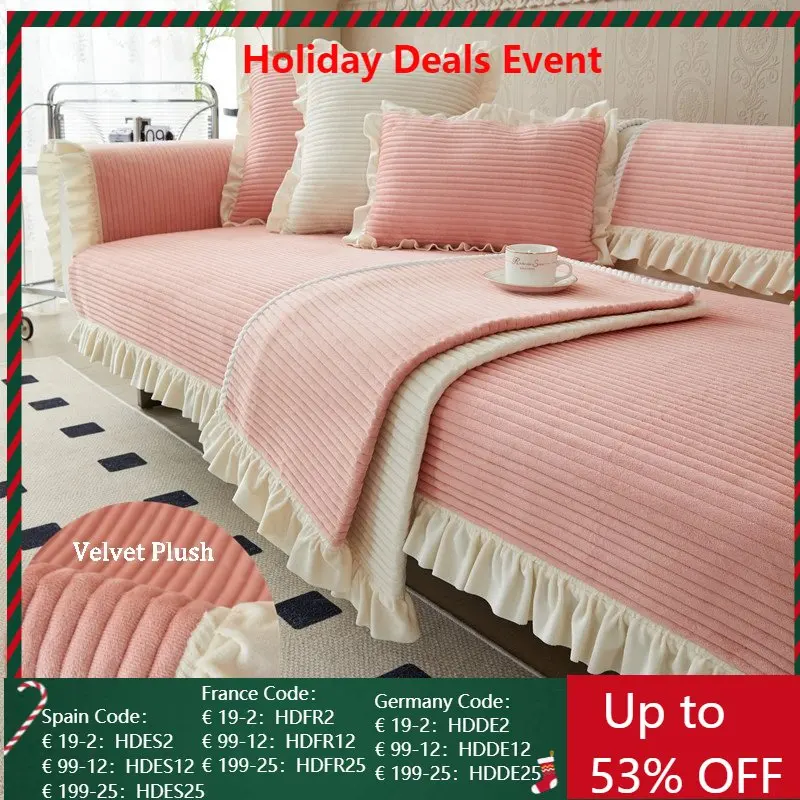 Velvet Plush Sofa Cover Cat Pet Sofa Mat Ruffled Skirt Non Slip Couch Towel Cushion for Living Room Sectional Sofa Slipcovers
Velvet Plush Sofa Cover Cat Pet Sofa Mat Ruffled Skirt Non Slip Couch Towel Cushion for Living Room Sectional Sofa Slipcovers