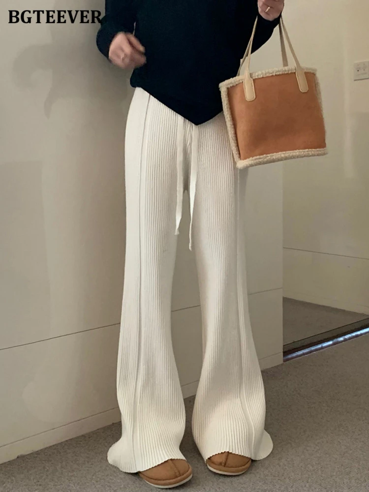 BGTEEVER Casual Loose Women Knitted Wide Leg Trousers 2023 Spring Fashion High Waist Ladies Drawstring Flare Sweater Pants
BGTEEVER Casual Loose Women Knitted Wide Leg Trousers 2023 Spring Fashion High Waist Ladies Drawstring Flare Sweater Pants