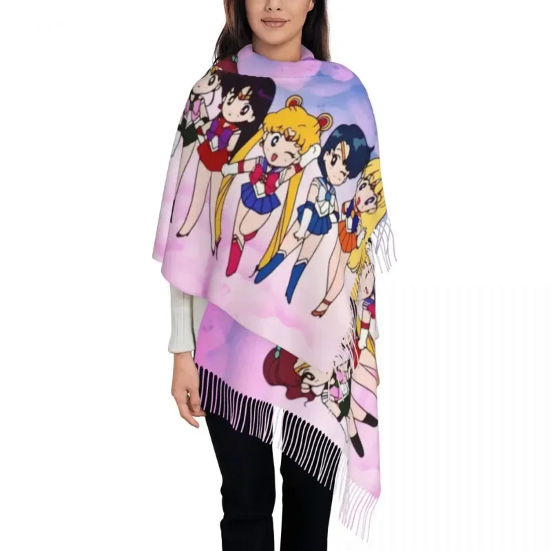 Moon Girl Kawaii Shawl Wrap Women Winter Long Soft Scarf Anime Pashmina Tassel Scarves 
Moon Girl Kawaii Shawl Wrap Women Winter Long Soft Scarf Anime Pashmina Tassel Scarves