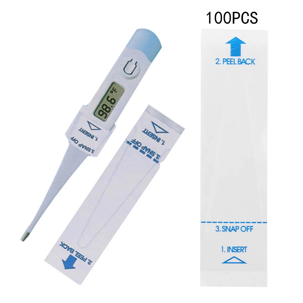 

100PCS Digital Thermometer Probe Covers Universal Disposable Protector for Accurate Sanitary Oral, Rectal and Underarm Dropship