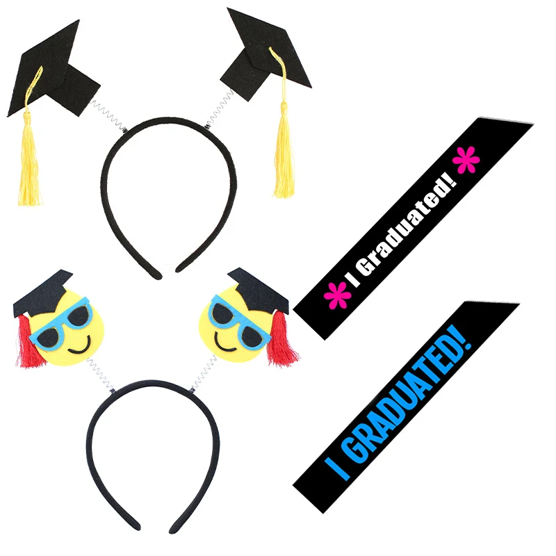 Graduation Party Decoration Supplies University Bachelor's Hat Buckle I Granduated Printed Shoulder Strap
Graduation Party Decoration Supplies University Bachelor's Hat Buckle I Granduated Printed Shoulder Strap