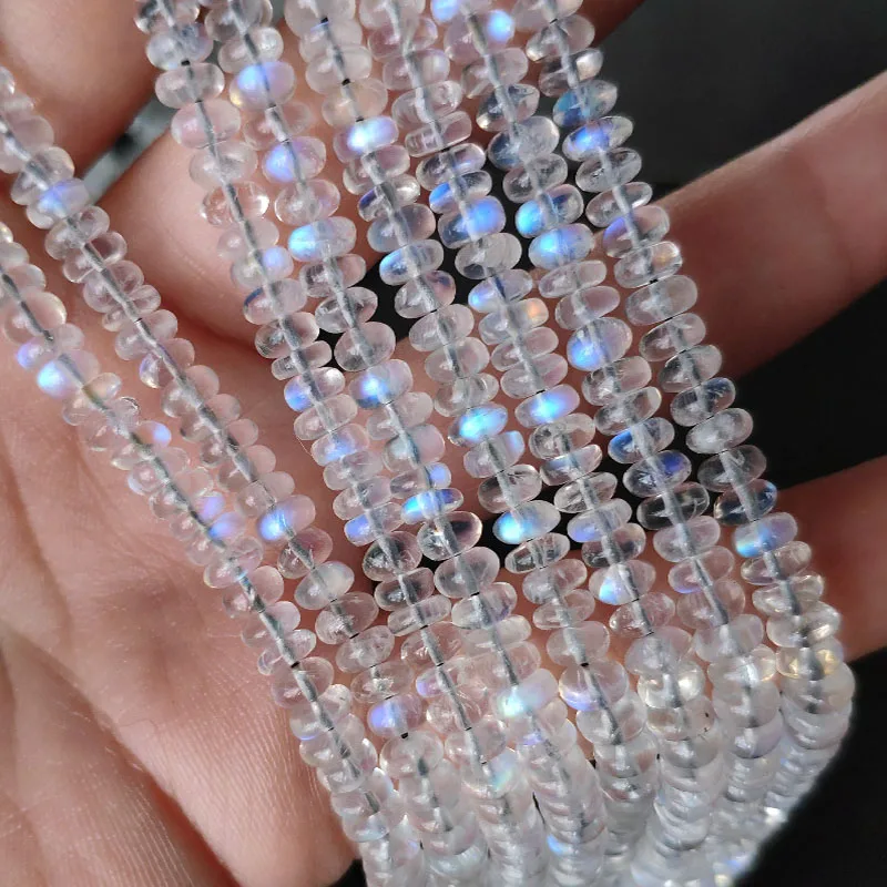 Icnway natural moonstone 3.5-6.1mm rondelle 36cm beads for jewelry making 
Icnway natural moonstone 3.5-6.1mm rondelle 36cm beads for jewelry making
