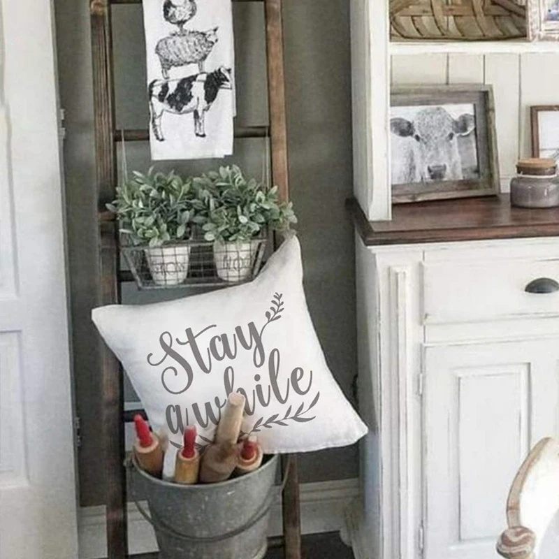 Farmhouse Decor Pillow Covers 18X18 Inch Set Of 8 Throw Pillow Covers Farm Decorations Pillow Case For Couch Sofa
Farmhouse Decor Pillow Covers 18X18 Inch Set Of 8 Throw Pillow Covers Farm Decorations Pillow Case For Couch Sofa