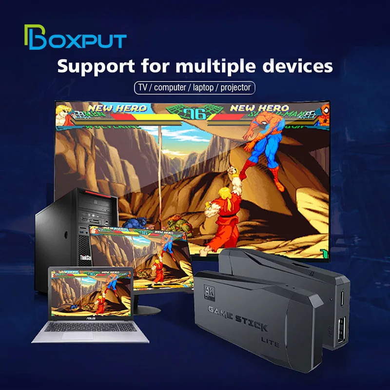 4K HD Video Game Console 64GB Wireless Double Controller Games Stick 10000 Retro Games Stick for TV Projector Monitor
4K HD Video Game Console 64GB Wireless Double Controller Games Stick 10000 Retro Games Stick for TV Projector Monitor