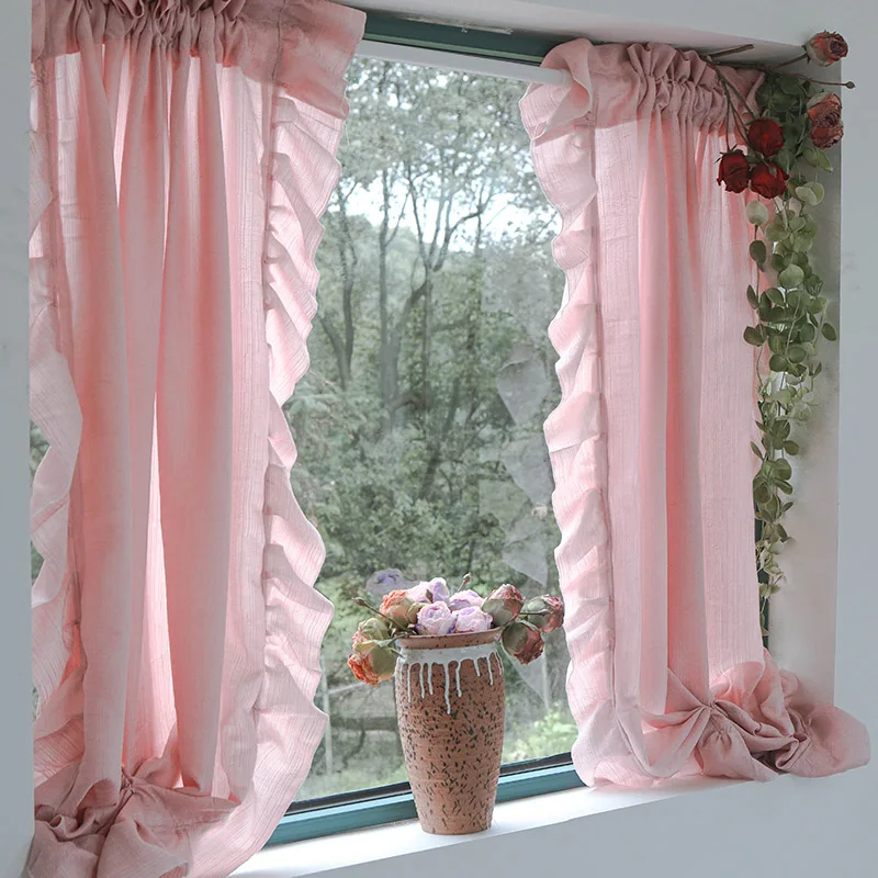 European Pink Sheer Curtains for Living Room Girls Bedroom Voile Curtain with Ruffles Tulle Backdrop Curtain Window Screening
European Pink Sheer Curtains for Living Room Girls Bedroom Voile Curtain with Ruffles Tulle Backdrop Curtain Window Screening