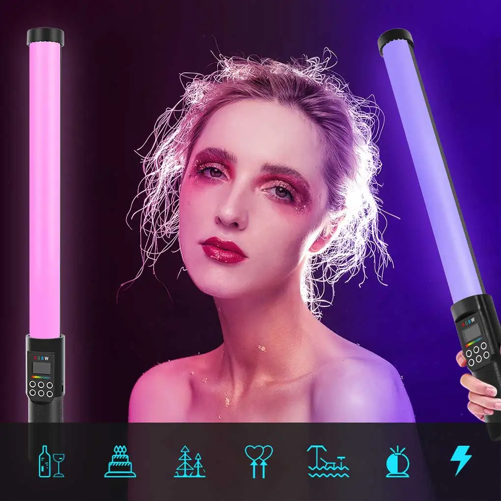 RGB Camera Video Fill Light Portable Dimmable Photography Tube Lamp Selfie Live Streaming Broadcast Lighting Tool Type
RGB Camera Video Fill Light Portable Dimmable Photography Tube Lamp Selfie Live Streaming Broadcast Lighting Tool Type