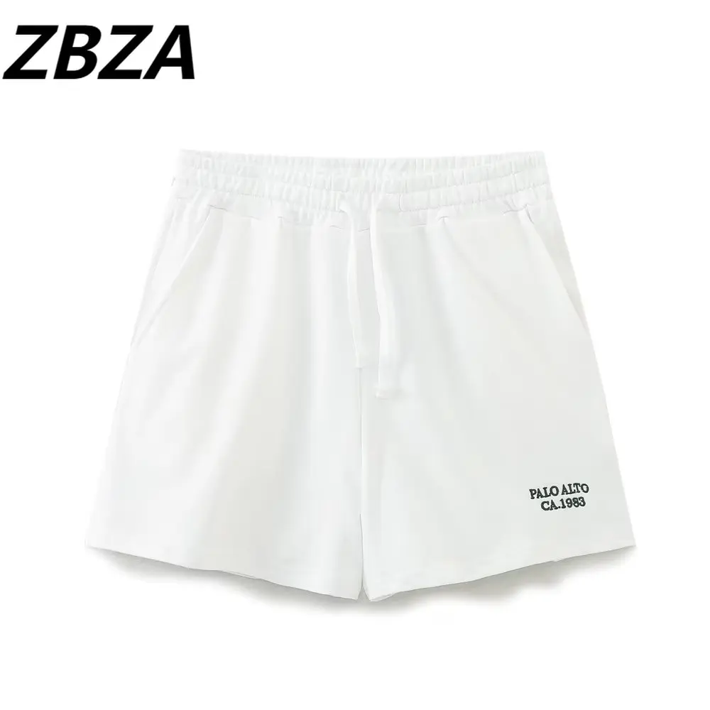 ZBZA Women 2023 New Chic Fashion Side Pockets Text Decorative Flannelette Shorts Vintage High Elastic Waist Female Short Pants 
ZBZA Women 2023 New Chic Fashion Side Pockets Text Decorative Flannelette Shorts Vintage High Elastic Waist Female Short Pants