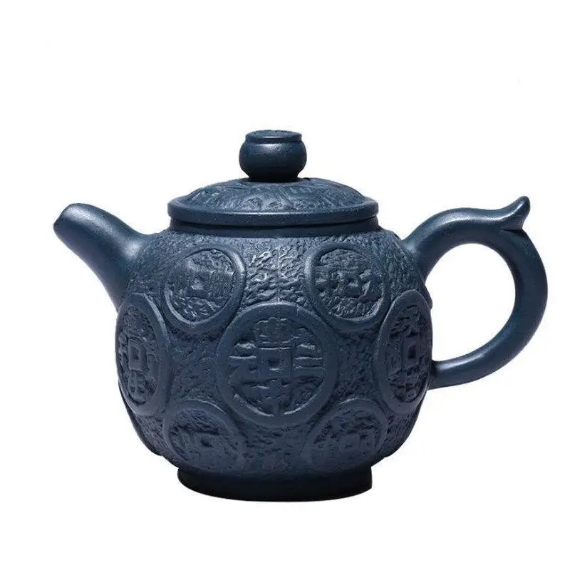 

280ml Yixing Famous Purple Clay Teapots Handmade Large Capacity Tea Pot Raw Ore Azure Mud Beauty Kettle Chinese Zisha Tea Set