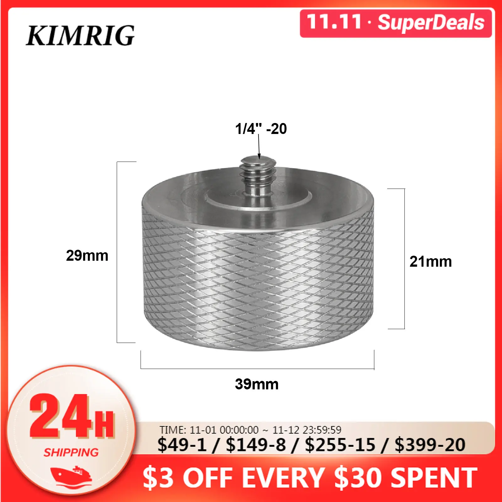 KIMRIG DSLR Camera Removable Counterweight (200g) Balancing Moment Clump Weight For DJI Ronin S Zhiyun Gimbal Stabilizer
KIMRIG DSLR Camera Removable Counterweight (200g) Balancing Moment Clump Weight For DJI Ronin S Zhiyun Gimbal Stabilizer