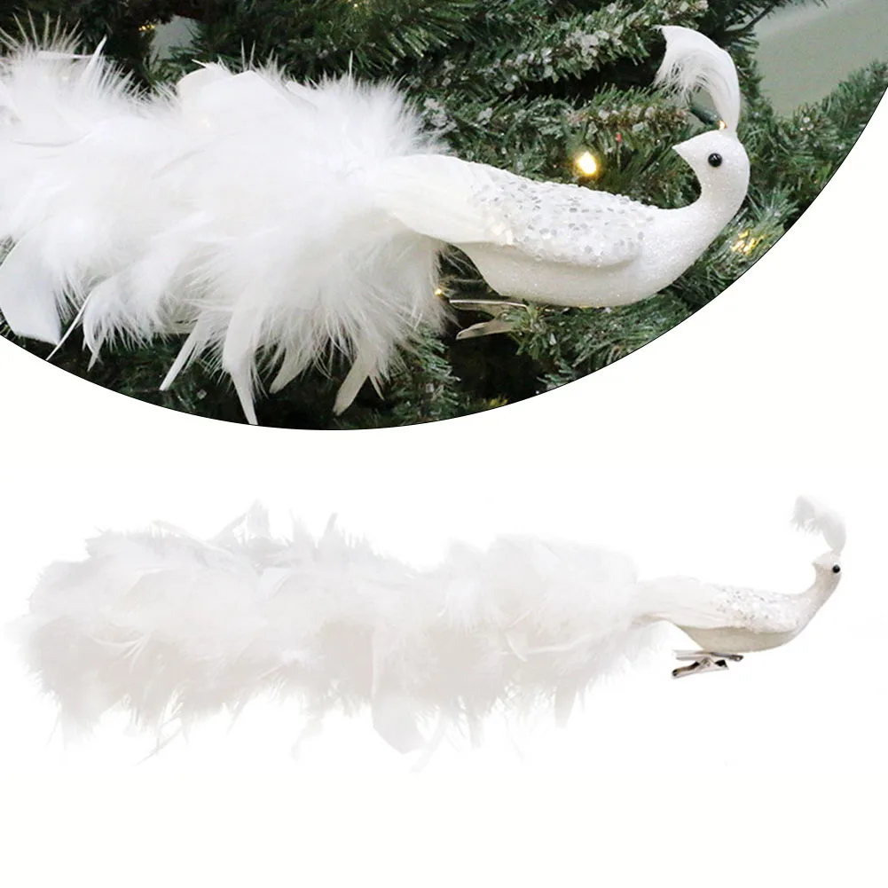 Artificial White Peacock Ornament Christmas Tree Hanging Pendant Feathered Simulation Birds Wedding Home Decorations
Artificial White Peacock Ornament Christmas Tree Hanging Pendant Feathered Simulation Birds Wedding Home Decorations