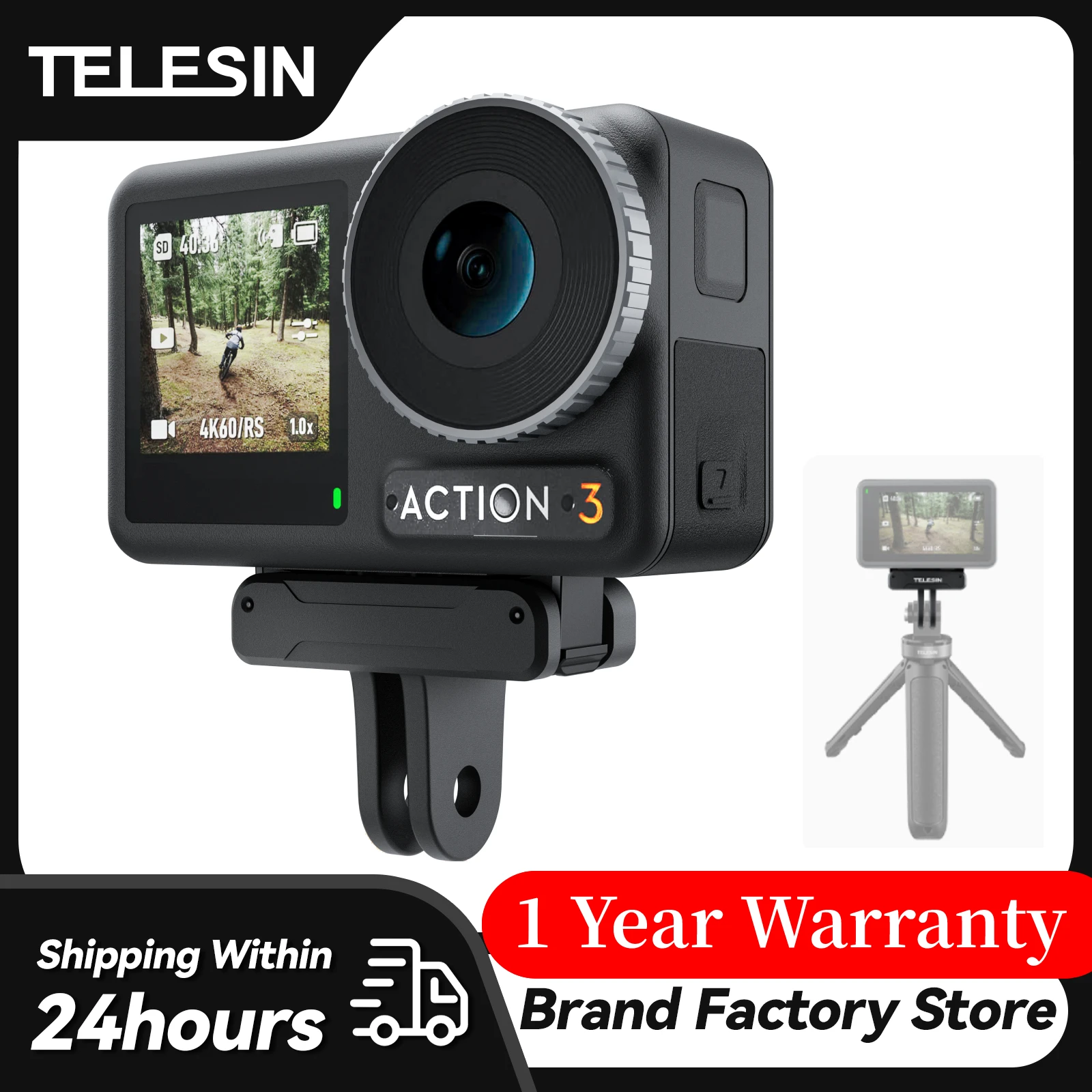 TELESIN For DJI Action 4 Magnetic Two Claw Adapter 1/4 Thread Universal Port For DJI Action 4/3 DJI Action 2 Camera Accessories
TELESIN For DJI Action 4 Magnetic Two Claw Adapter 1/4 Thread Universal Port For DJI Action 4/3 DJI Action 2 Camera Accessories