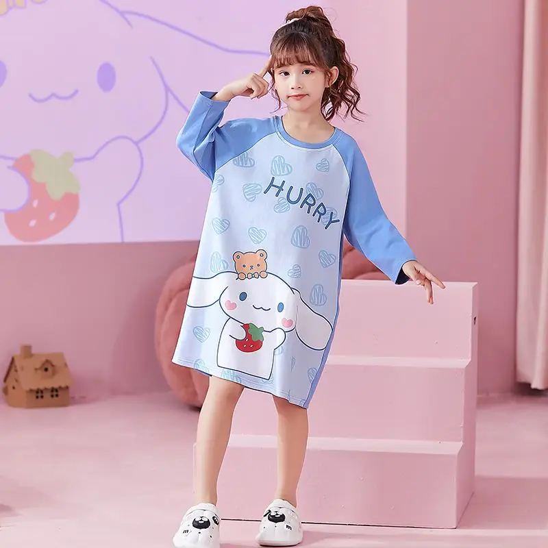 Sanrios Cinnamoroll Girls Pajama Skirt Spring Autumn Girls All Cotton Long Sleeved Home Furnishings Princess Style Dress Gifts
Sanrios Cinnamoroll Girls Pajama Skirt Spring Autumn Girls All Cotton Long Sleeved Home Furnishings Princess Style Dress Gifts