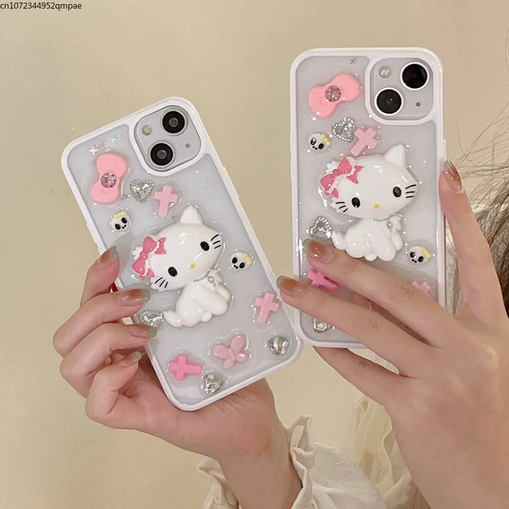 Luxury Glitter Sanrio Hello Kitty 3D Cartoon Phone Case for IPhone 14 13 12 11 Pro Max 14 Pro Anti-drop Back Cover Y2k Girl Gift
Luxury Glitter Sanrio Hello Kitty 3D Cartoon Phone Case for IPhone 14 13 12 11 Pro Max 14 Pro Anti-drop Back Cover Y2k Girl Gift