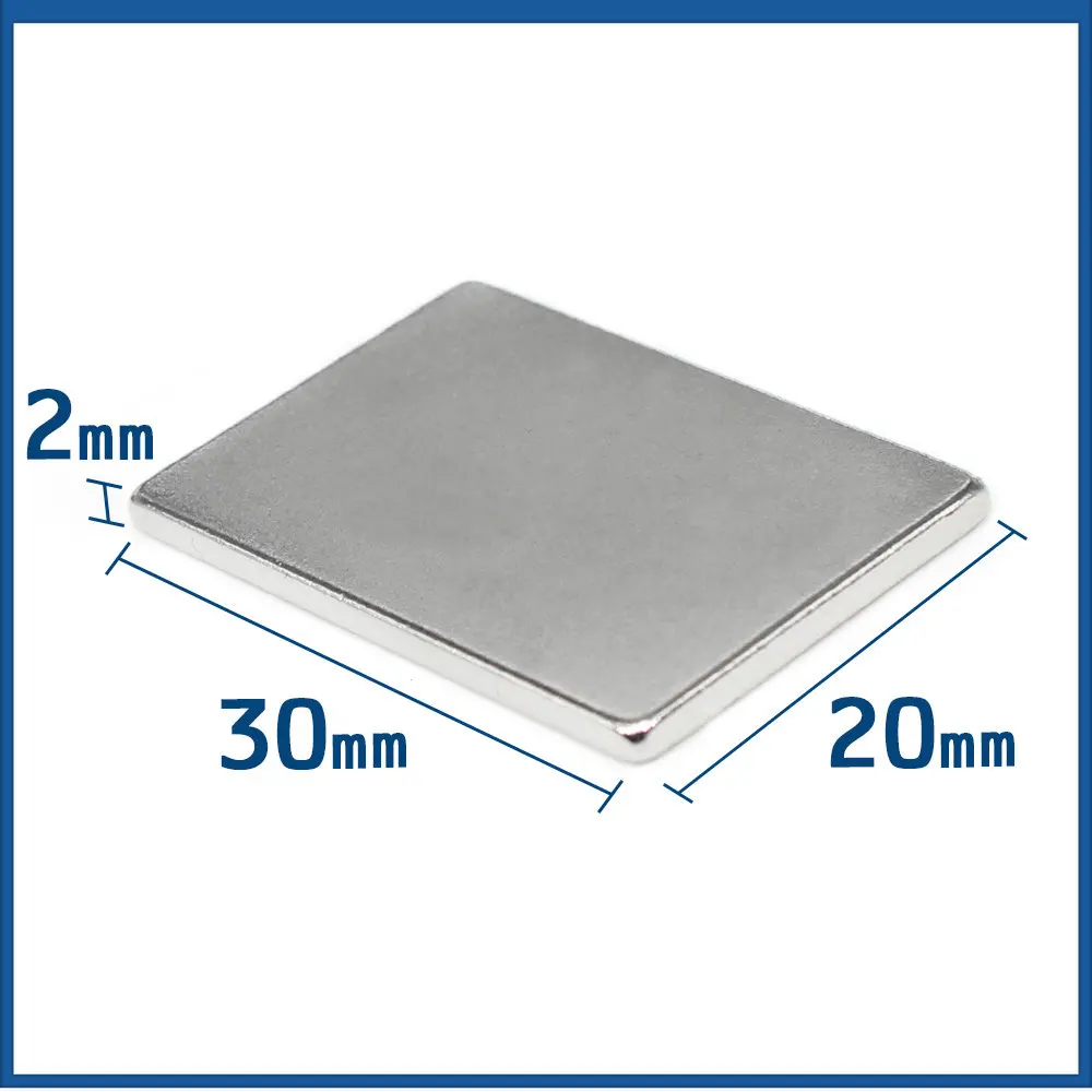 

2/5/10/20/30/50PCS 30X20X2mm Quadrate Rare Earth Neodymium Magnet 30*20*2 Block Permanent Magnet 30x20x2 Strong Powerful Magnets