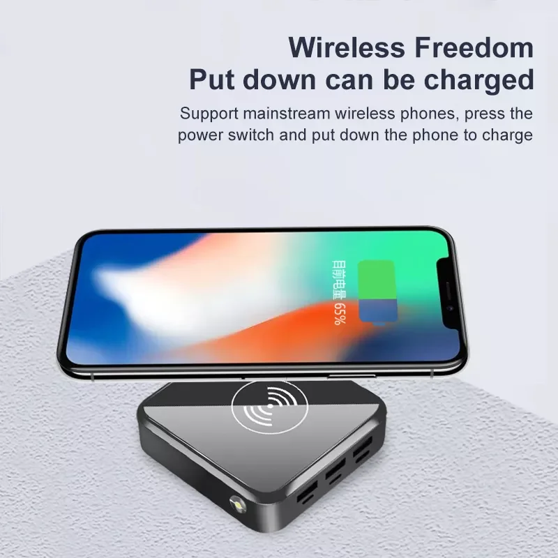 2022 Новый портативный сокровище беспроводной зарядки и зарядки, универсальный мобильный аккумулятор с поддержкой зеркала, цифровой дисплей 
2022 Новый портативный сокровище беспроводной зарядки и зарядки, универсальный мобильный аккумулятор с поддержкой зеркала, цифровой дисплей