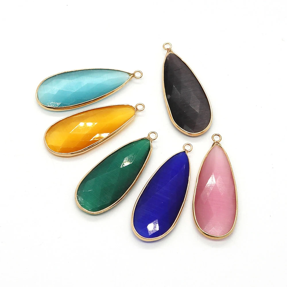 Natural Stone Pendants Cat Eye Stone Opal Facet Long Water Drop Shape Charms for Jewelry Making DIY Earring Necklace Accessories
Natural Stone Pendants Cat Eye Stone Opal Facet Long Water Drop Shape Charms for Jewelry Making DIY Earring Necklace Accessories