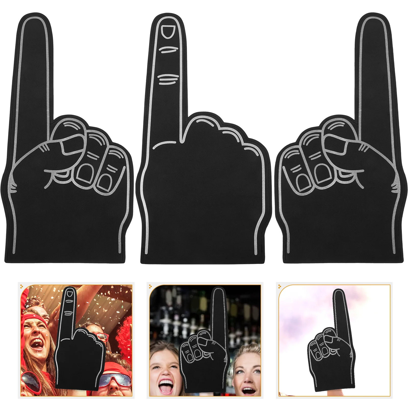 3 Pcs Foam Fingers Sports Event Prop Baseball Tapeations Props Supply Cheerleading Stuff Noise Maker Child Kids Soccer Ball
3 Pcs Foam Fingers Sports Event Prop Baseball Tapeations Props Supply Cheerleading Stuff Noise Maker Child Kids Soccer Ball