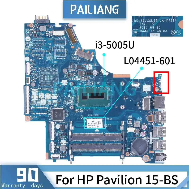 Материнская плата для ноутбука HP Pavilion 15-BS i3-5005U C130 TPN-C129 DKL50/CSL52 L04451-601 SR27G DDR3 LA-F761P 
Материнская плата для ноутбука HP Pavilion 15-BS i3-5005U C130 TPN-C129 DKL50/CSL52 L04451-601 SR27G DDR3 LA-F761P