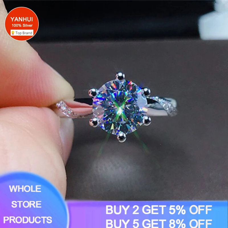 With Certificate Tibetan Silver S925 Rings For Women Luxury Round 1 Carat Zirconia Diamond Anniversary Jewelry Wedding Band
With Certificate Tibetan Silver S925 Rings For Women Luxury Round 1 Carat Zirconia Diamond Anniversary Jewelry Wedding Band