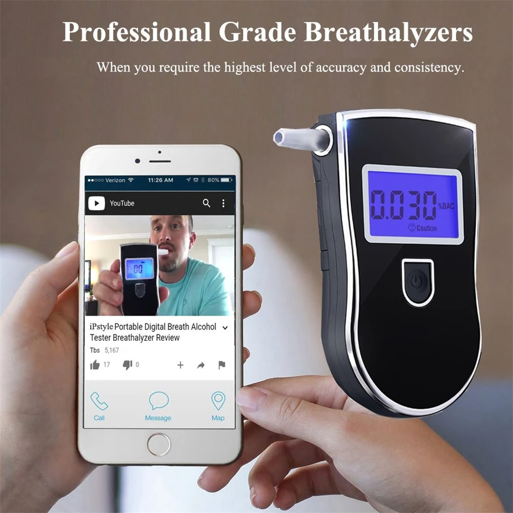 1 Pack Kit Pro Car Alcohol Tester Analyzer Detector Digital LCD Breath Breathalyzer One Button Operating Smart MCU Control
1 Pack Kit Pro Car Alcohol Tester Analyzer Detector Digital LCD Breath Breathalyzer One Button Operating Smart MCU Control