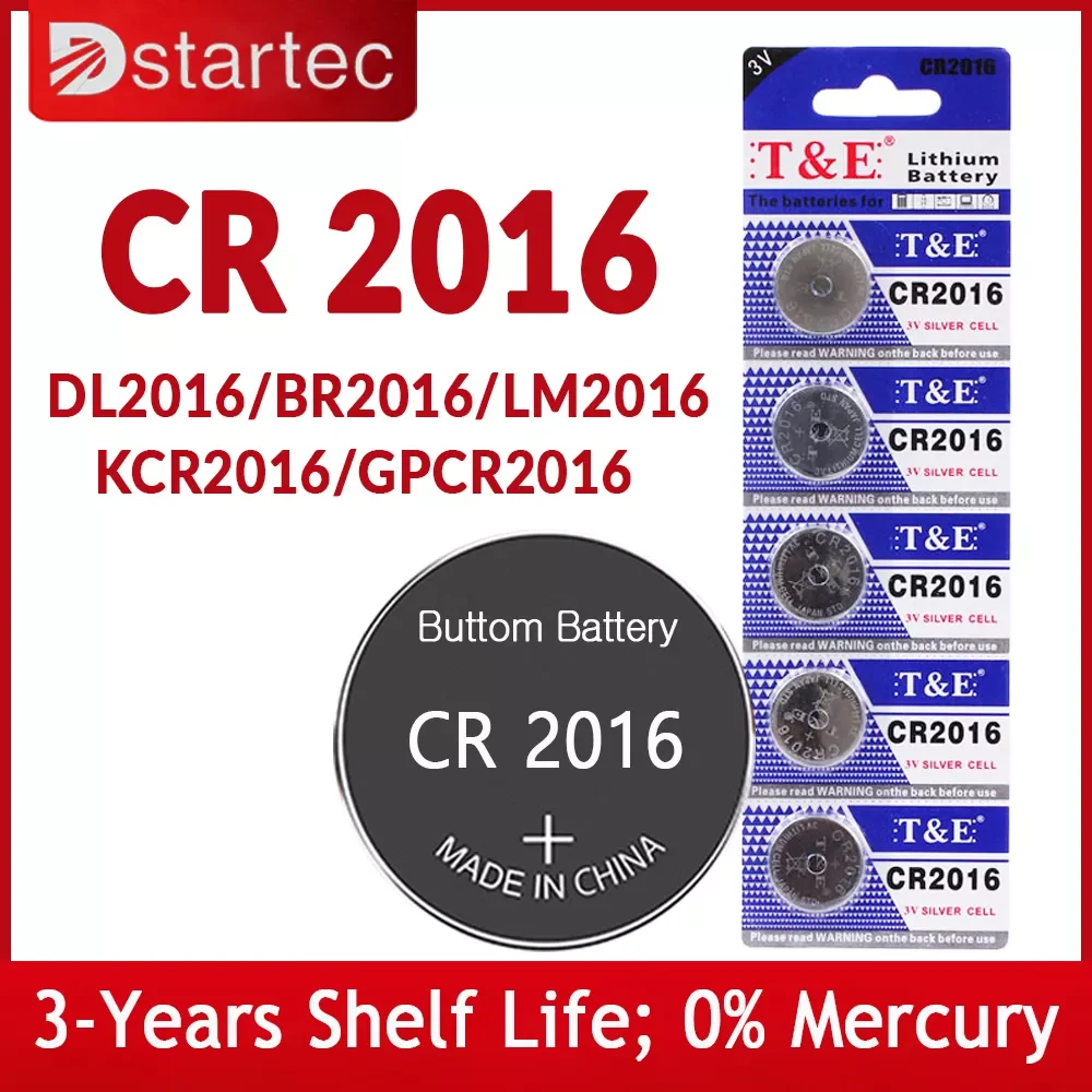 

NEW2023 5PCS-25PCS 3V CR2016 Lithium Button Battery DL2016 BR2016 DL2016 LM2016 CR 2016 Coin Cell Watch Batteries for Toys Clock