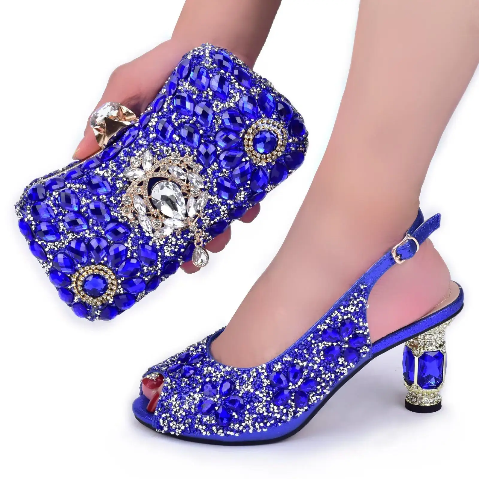 doershow High Quality African Style Ladies Shoes And Bags Set Latest BLUE Italian Shoes And Bag Set For Party SQA1-5 
doershow High Quality African Style Ladies Shoes And Bags Set Latest BLUE Italian Shoes And Bag Set For Party SQA1-5