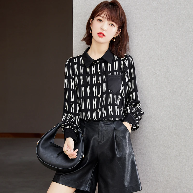 Prints Women's Shirts Summer 2023 New Chiffon Blouses Loose Casual Long Sleeves Polo Necks Tops Ladies Clothing YCMYUNYAN
Prints Women's Shirts Summer 2023 New Chiffon Blouses Loose Casual Long Sleeves Polo Necks Tops Ladies Clothing YCMYUNYAN