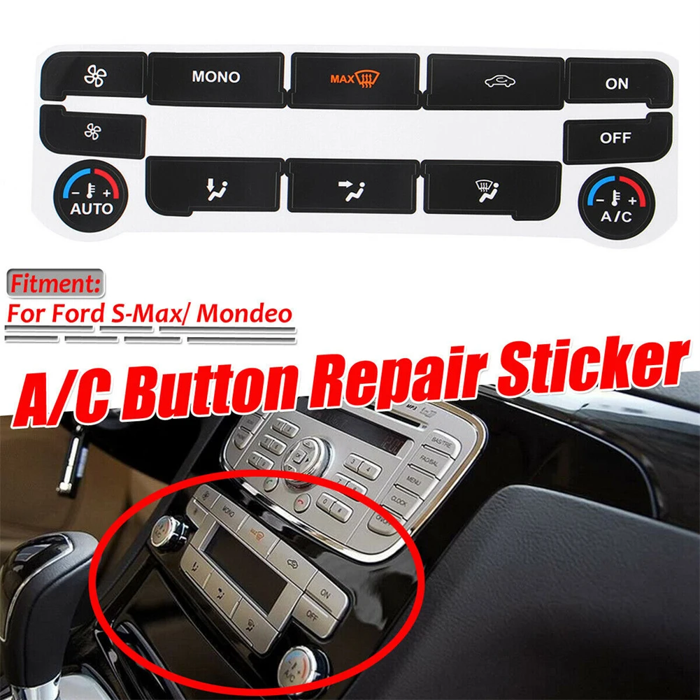 A/C Climate Control Button Repair Decals Stickers Black Air Conditioning Temperature Control Button Repair Decal For Ford S-Max
A/C Climate Control Button Repair Decals Stickers Black Air Conditioning Temperature Control Button Repair Decal For Ford S-Max