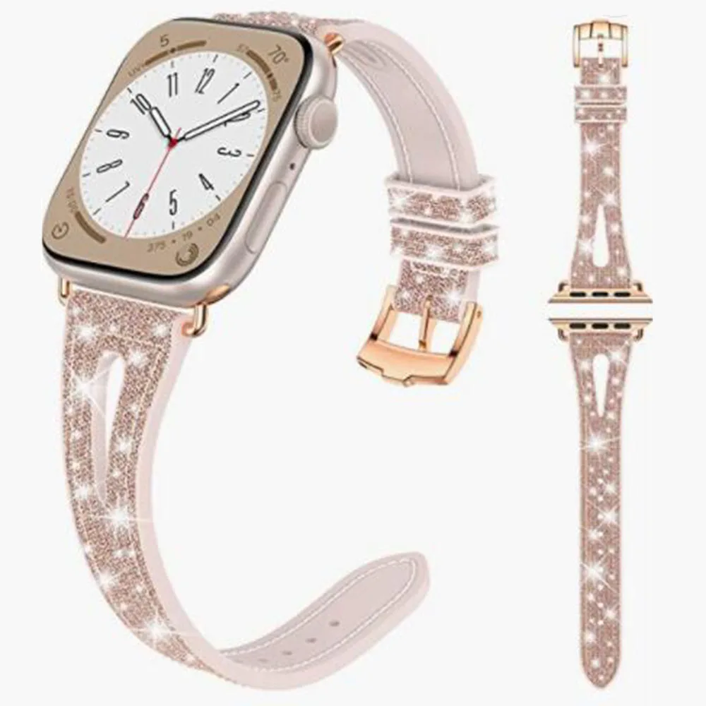 Silicone Strap for Apple Watch Band 49mm 45mm 44mm 42mm 38mm 40mm 41mm Slim Bling Watchband for IWatch Series 8 7 6 5 SE 4 3 2
Silicone Strap for Apple Watch Band 49mm 45mm 44mm 42mm 38mm 40mm 41mm Slim Bling Watchband for IWatch Series 8 7 6 5 SE 4 3 2