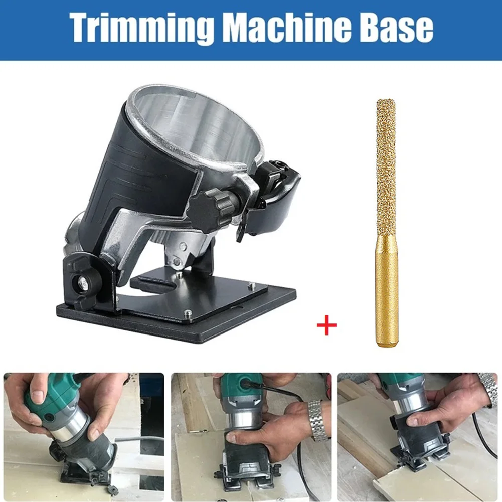 

Milling Trimmer Base Plunge Router Base Cutter Router Tilt Base Trimmer Machine Woodworking Tools Adjustable Angle Compact