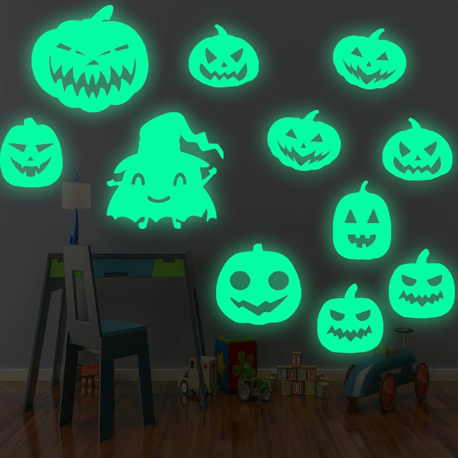 Super Cute Room Decor 1Set Horror Halloween Waterproof Luminous Wall Decor Stickers Removable Halloween Pumpkin DIY Sticky Mural 
Super Cute Room Decor 1Set Horror Halloween Waterproof Luminous Wall Decor Stickers Removable Halloween Pumpkin DIY Sticky Mural