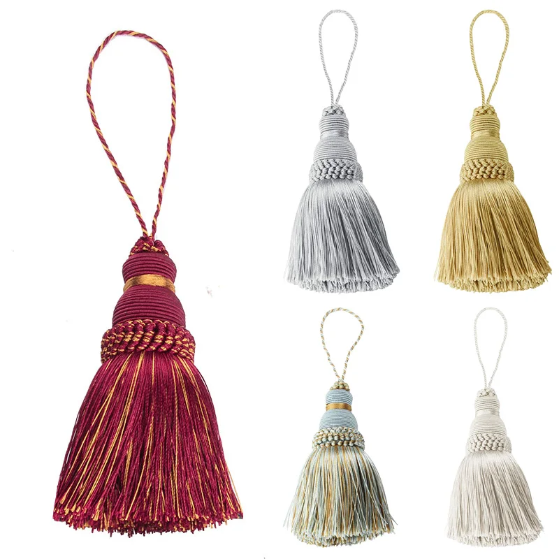 1Pc Colored Bags Tassels Quasten Decorative Silk Tassel Trim Bookmarks Fringe Crafts Brushes for Home Decoration Curtain Fringes
1Pc Colored Bags Tassels Quasten Decorative Silk Tassel Trim Bookmarks Fringe Crafts Brushes for Home Decoration Curtain Fringes