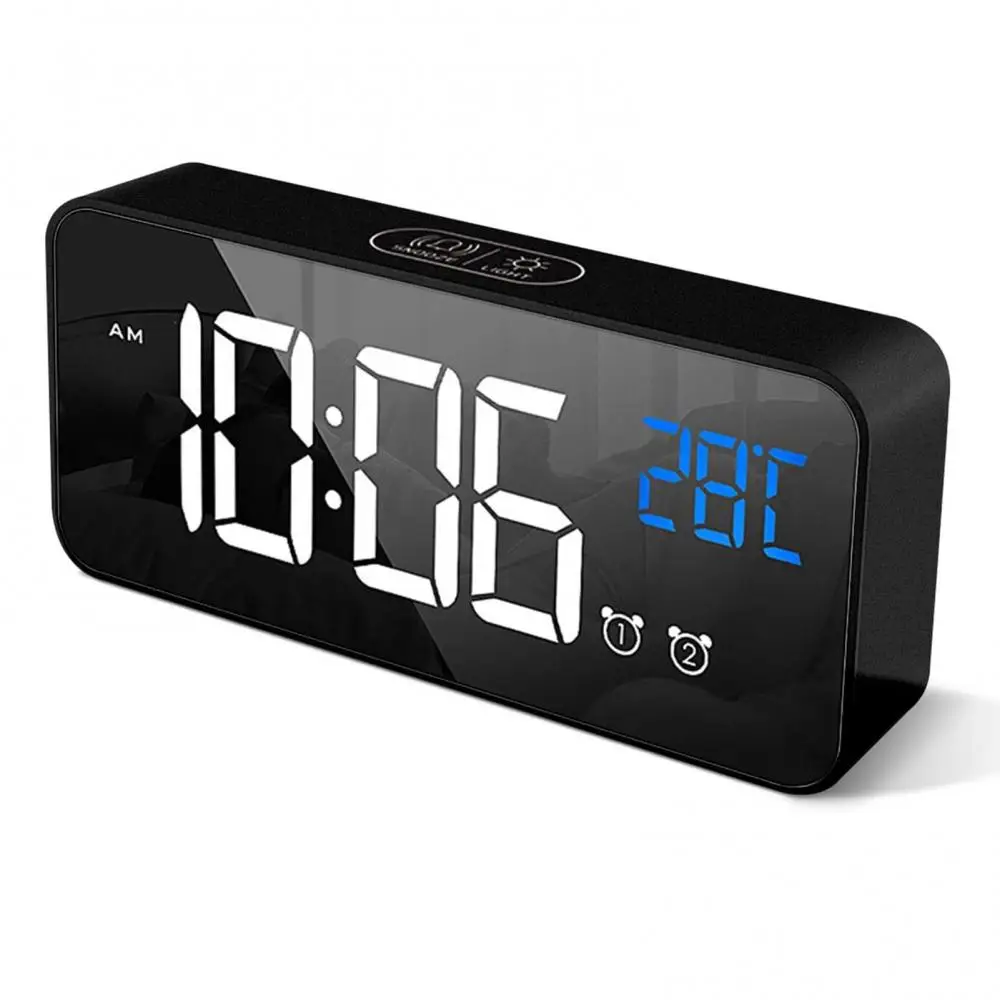 Digital Alarm Clock LED Display Rechargeable Adjustable Volume Brightness Dual Alarms with Snooze Function for Bedroom Bedside O
Digital Alarm Clock LED Display Rechargeable Adjustable Volume Brightness Dual Alarms with Snooze Function for Bedroom Bedside O