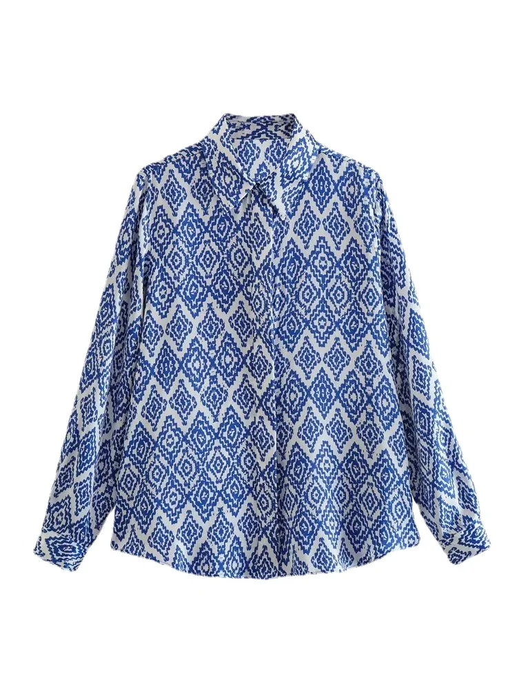 TRAF Blue Print Shirts for Women Collar Button Up Shirt Woman Summer Boho Shirts and Blouses Women Long Sleeve Satin Top Female
TRAF Blue Print Shirts for Women Collar Button Up Shirt Woman Summer Boho Shirts and Blouses Women Long Sleeve Satin Top Female
