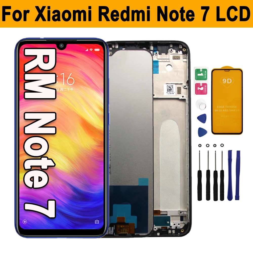 6.3" LCD For Xiaomi Redmi Note 7 Display Touch Screen With Frame Replacement For Redmi Note 7 Pro LCD M1901F7H M1901F7G Display
6.3" LCD For Xiaomi Redmi Note 7 Display Touch Screen With Frame Replacement For Redmi Note 7 Pro LCD M1901F7H M1901F7G Display