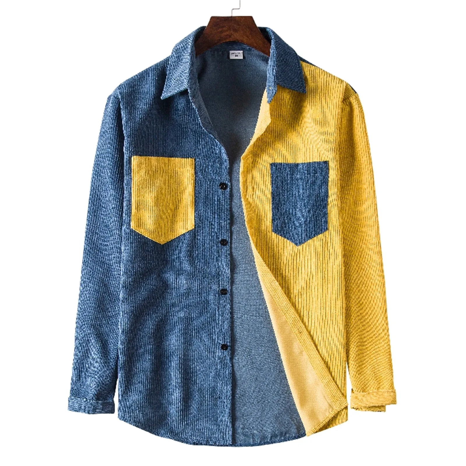 Autumn Men’s Contrast Patchwork Casual Top Button Corduroy Shirts Youth Premium Streetwear Men's Lapel Pocket Long Sleeve Shirts
Autumn Men’s Contrast Patchwork Casual Top Button Corduroy Shirts Youth Premium Streetwear Men's Lapel Pocket Long Sleeve Shirts