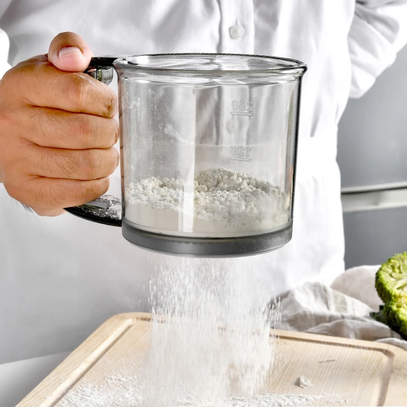 Handheld Plastic Flour Sifter Fine Mesh Powder Flour Sieve Icing Sugar Manual Sieve Cup Kitchen Gadget Baking Pastry Tools
Handheld Plastic Flour Sifter Fine Mesh Powder Flour Sieve Icing Sugar Manual Sieve Cup Kitchen Gadget Baking Pastry Tools