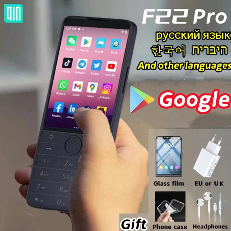 Новый Qin F22 Pro Smart Touch ScreenPhone Wi-Fi телефон с диагональю 3 5 дюйма 4 ГБ 64 добавьте Google Store
