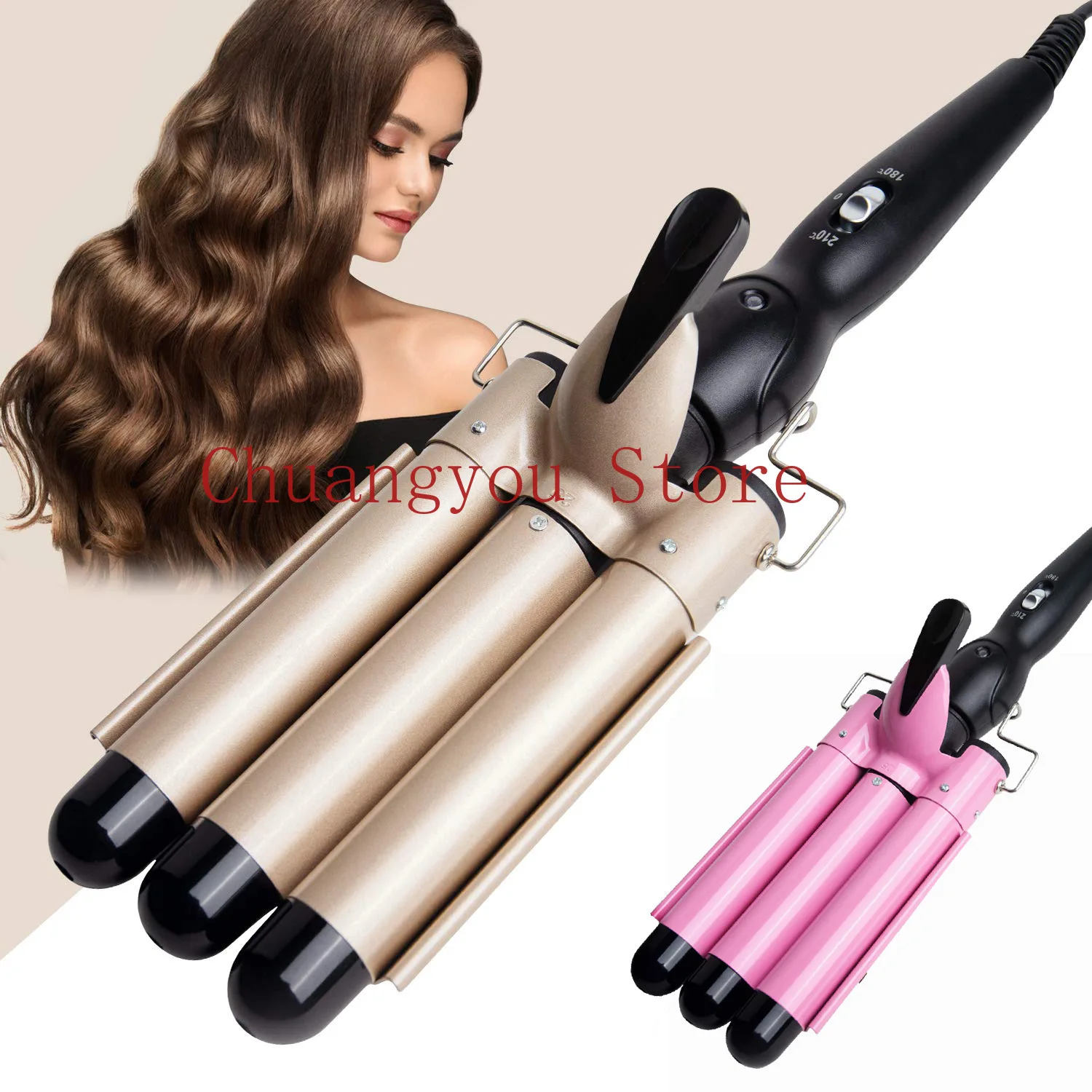 20/32mm Hair Curler Triple Barrels Ceramic Hair Curling Iron Professional Hair Waver Tongs Styler Tools for All Hair Types
20/32mm Hair Curler Triple Barrels Ceramic Hair Curling Iron Professional Hair Waver Tongs Styler Tools for All Hair Types