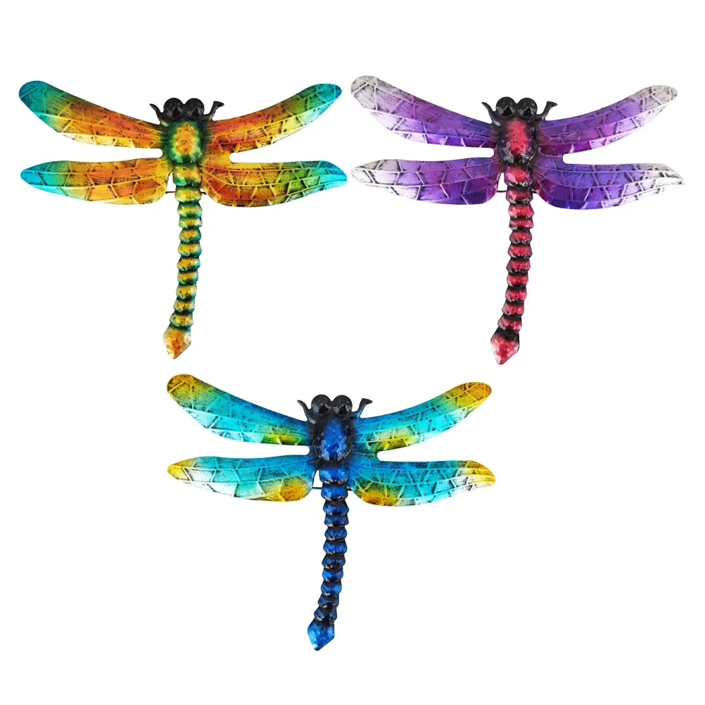 3pcs Decorative Dragonfly Wall Art Craft Dragonfly Wall Decor Dragonfly Ornament Iron Dragonfly Shaped Decor for Garden
3pcs Decorative Dragonfly Wall Art Craft Dragonfly Wall Decor Dragonfly Ornament Iron Dragonfly Shaped Decor for Garden