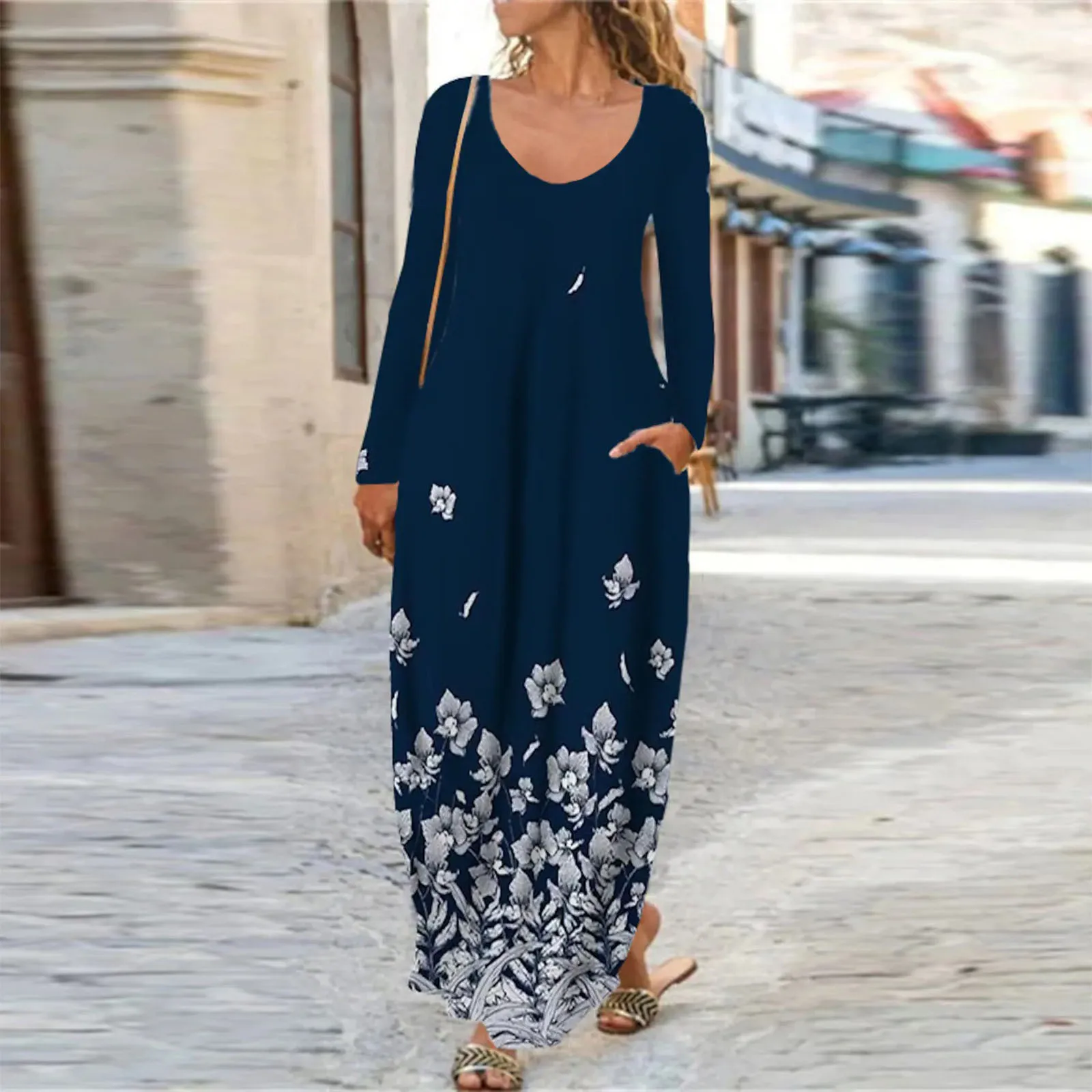 Women Casual Long Sleeve Slim Fit Printed Long Dress With Mature Womens Summer Dresses Long Sleeve Holiday Dress for Women
Women Casual Long Sleeve Slim Fit Printed Long Dress With Mature Womens Summer Dresses Long Sleeve Holiday Dress for Women