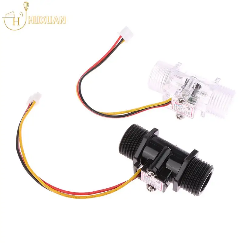 

G1/2" Water Flow Sensor Switch Fluid Flow Meter Water Control Transparent Enclosure DC 5-15V Use For Water Heaters